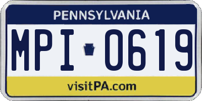 PA license plate MPI0619