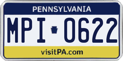 PA license plate MPI0622