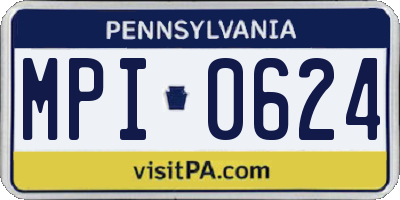 PA license plate MPI0624