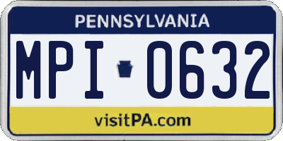 PA license plate MPI0632