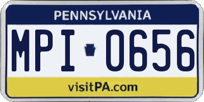 PA license plate MPI0656