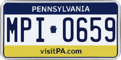 PA license plate MPI0659