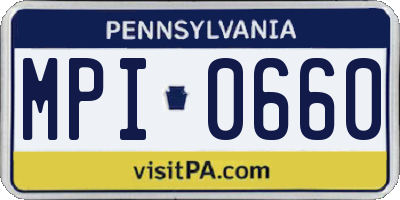 PA license plate MPI0660