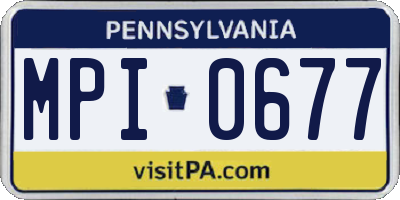 PA license plate MPI0677