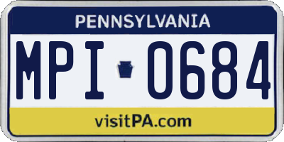 PA license plate MPI0684