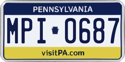PA license plate MPI0687