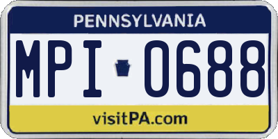PA license plate MPI0688