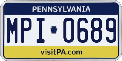 PA license plate MPI0689