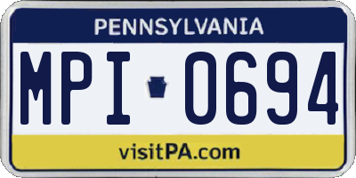 PA license plate MPI0694