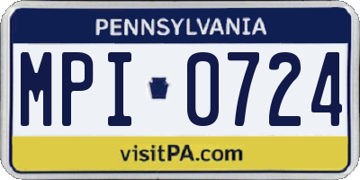 PA license plate MPI0724