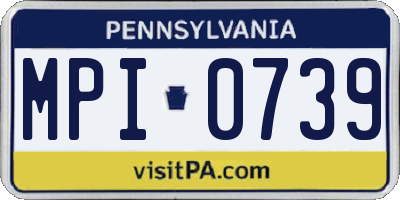 PA license plate MPI0739