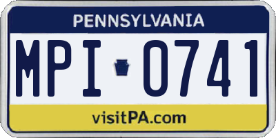 PA license plate MPI0741