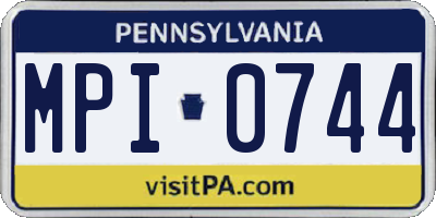 PA license plate MPI0744