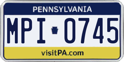 PA license plate MPI0745