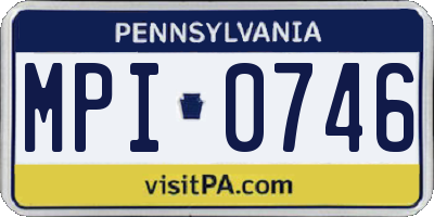 PA license plate MPI0746