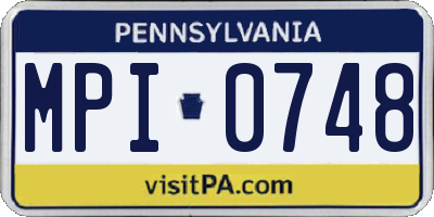 PA license plate MPI0748