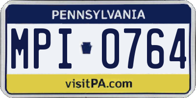 PA license plate MPI0764