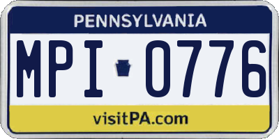 PA license plate MPI0776
