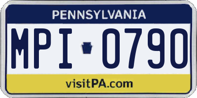 PA license plate MPI0790
