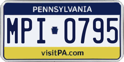 PA license plate MPI0795