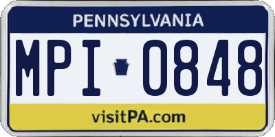 PA license plate MPI0848