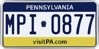 PA license plate MPI0877