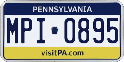 PA license plate MPI0895