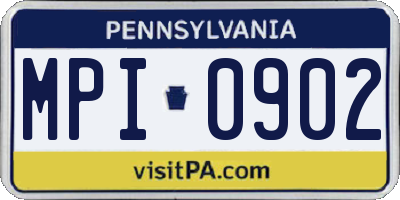 PA license plate MPI0902