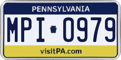 PA license plate MPI0979