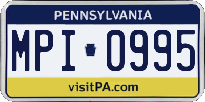 PA license plate MPI0995