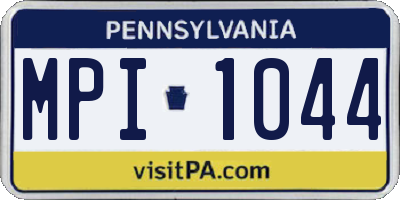 PA license plate MPI1044