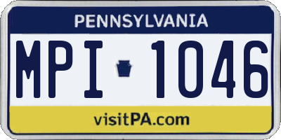 PA license plate MPI1046
