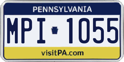 PA license plate MPI1055