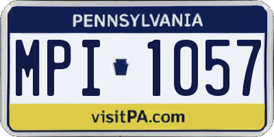 PA license plate MPI1057