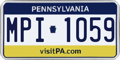 PA license plate MPI1059