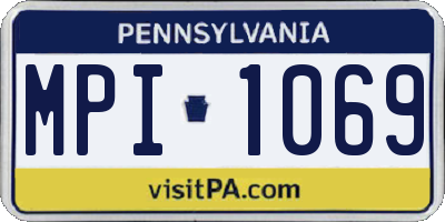 PA license plate MPI1069