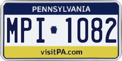 PA license plate MPI1082