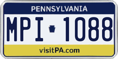 PA license plate MPI1088