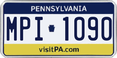 PA license plate MPI1090