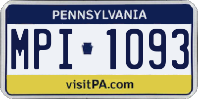 PA license plate MPI1093