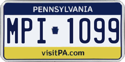 PA license plate MPI1099