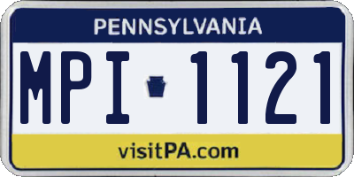PA license plate MPI1121