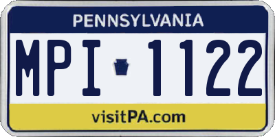 PA license plate MPI1122