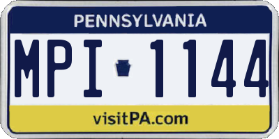PA license plate MPI1144