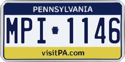 PA license plate MPI1146