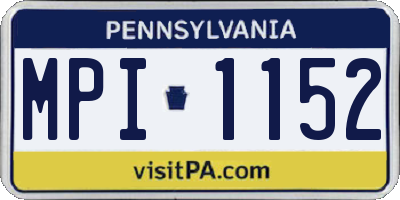 PA license plate MPI1152