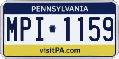 PA license plate MPI1159