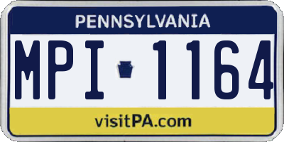 PA license plate MPI1164