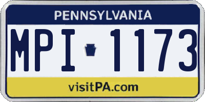 PA license plate MPI1173