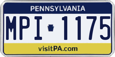 PA license plate MPI1175